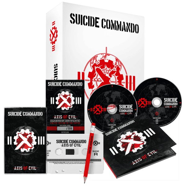 Suicide Commando: AXIS OF EVIL 20TH ANNIVERSARY (LIMITED EDITION) 2CD+CASSETTE - Click Image to Close